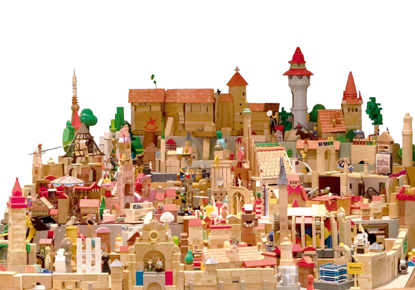 Eine Stadt aus Spielzeugin der Spielzeugstadt Nürnberg
